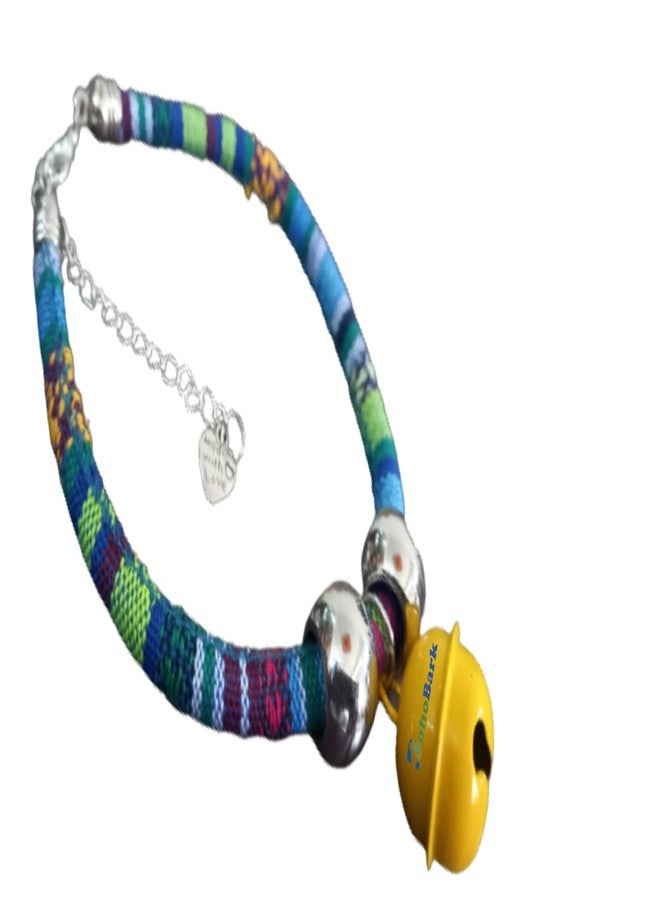 BohoBark Ethnic Style Dog Puppy Pet Cat Collar Necklace with Bell Decoration Purple| Pet Supplies | Dog Supplies | Collars Sky Blue - Image 2